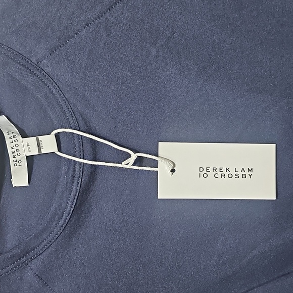 10 Crosby Derek Lam Sleeveless Navy Midi Dress XS New - Picture 4 of 10